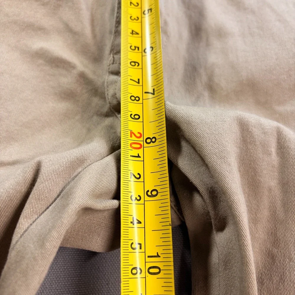 Dickies Girl's Bootcut Mid Rise Pant Flat Front Beige Khaki Tan Pants Size 5